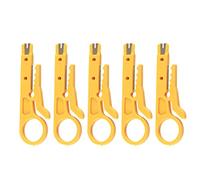 Culnflun Mini Wire Stripper, Network Wire Stripper Tool Punch Down Cutter Portable Durable Yellow ABS 5Pcs Set for CAT5 CAT5e CAT6 Data Cable 3D Printers PTFE Tube