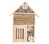 Culnflun Natural Wooden Hanging Bee House, House Hotel for Bee, Butterfly, Ladybirds, Beneficial Habitat (Type A)
