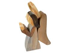 Culnflun Ornement de scène de la Nativité de Pâques, décoration en Bois de Pâques, décor de résurrection fabriqué à la Main, Ornement de Maison Religieuse pour Les célébrations chr