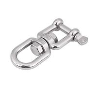 Culnflun Paire de manilles pivotantes à mâchoire en Acier Inoxydable 304, Manille à Pression de 10 mm, drisse de Voile, Anneau pivotant Robuste, Dispositif à Manille roulante (10mm)