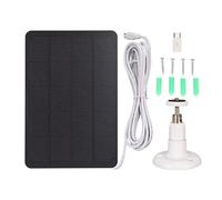 Culnflun Panneau solaire de caméra, IP65 Haule efficacité 5V 4W Chargeur solaire en silicium monocristallin pour les caméras de sécurité en plein air Micro USB C Adaptateur C C. (Blanc)