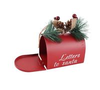 Culnflun Pendentif de boîte aux Lettres d'arbre de noël, Ornement Suspendu coloré et Durable pour la décoration de la Maison de Vacances, Plastique en Fer Rouge 9x5.5x9cm