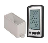 Culnflun Pluviomètre sans Fil, Station météo numérique sans Fil avec pluviomètre RCC, Station météo de Pluie, enregistreur de température, Calendrier, Affichage LCD
