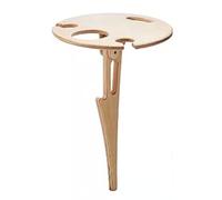 Culnflun Portable Bamboo Wine Table Rack Rack Insertion Pliable Insertion de Sol pour Jardin Picnic Wood Matière