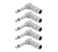 Culnflun Prise téléphonique mono à angle droit de 6,35 mm, connecteur jack audio pour guitare à 90 degrés 1/4", en forme de L TS à 2 pôles à souder, terminal de câble de