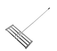 Culnflun Râteau à nivellement de la pelouse, 29,9x10,2 Pouces Râteau de nivellement Lourds avec poignée Longue réglable, niveleur de pelouse en métal pour Jardin, saleté, Sol, vina