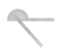 Culnflun Règle à 2 bras de 180 degrés, outil de mesure d'angle de 0 à 10 cm, grand rapporteur, rapporteur d'angle réglable en acier inoxydable pour charpentiers et amateurs de menu