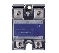 Culnflun Relais à semi-conducteurs monophasé, entrée SSR DC vers AC 3-32VDC vers sortie 24-480VAC 60A Couvercle en plastique monophasé pour contrôleur de température de thermostat (60A)