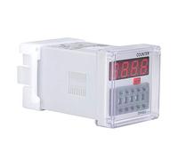 Culnflun Relais de compteur numérique DH48J-A avec affichage LED, minuterie de retard 11 broches 24 V AC/DC, plage de comptage 1-999900 pour le contrôle industriel (220 VCA)
