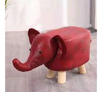 Culnflun Repose-Pieds en Forme d'animaux, Polyvalent, décoratif, Mignon, Dessin animé, Petit Banc rembourré pour la Maison, la Maternelle, 4 Couleurs (Red)