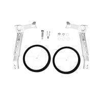 Culnflun Roues d'entraînement à vélo Kids, Roues latérales Robustes et sûres réglables pour Apprendre à Faire du vélo de 16 à 22 Pouces vélos en Argent Paire Noire avec des (Couleur Argent Blanc)