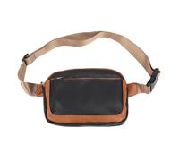 Culnflun Sac de Taille en PU, 8.5x2.16x5.7in Outdoor Sports Waist Pack, Stylish Belt Bag, Men Women Adjustable Strap Secure Buckle PU Material (Marron Noir)
