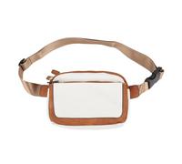 Culnflun Sac de Taille en PU, 8.5x2.16x5.7in Outdoor Sports Waist Pack, Stylish Belt Bag, Men Women Adjustable Strap Secure Buckle PU Material (Brun Beige)