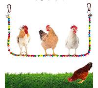 Culnflun Support de perchoir de Poulet, Swing Fait à la Main en Bois pour Poules Fermes extérieures Poulet poulettes Macaws perroquets Oiseaux 1,7 m de Longueur