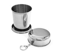Culnflun Tasse d'eau rétractable 240 ml portable en acier inoxydable vin pliage tasse pliant mini-verre télescopique pliée pour voyager en plein air business home