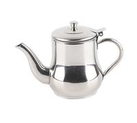 Culnflun Théière en acier inoxydable de 500 ml avec infuseur ou filtre amovible, pichet d'eau froide, percolateur à café, passe au lave-vaisselle, pour feuilles mobiles et sachets (Marron clair)