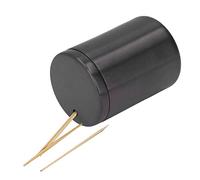 Culnflun Toothpick Holder, 2.2 x 3.1in Stainless Steel Toothpick Holder Dispenser Pocket Toothpicks Holder, Toothpick Holder Dispenser Pocket Toothpicks Holder for Table (Noire)