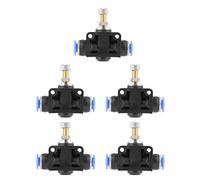 Culnflun Vanne de contrôle de débit d'air pneumatique 5pcs Réglage de la connexion rapide de 6 mm pour l'équipement d'automatition du cylindre d'air plastique durable