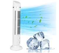 Culnflun Ventilateur Tour sans Lame, Ventilateur de tour de bureau mini ventilateur avec une lumière LED, Ventilateur de Bureau USB de Bureau de Chambre à Coucher à la Maison (Blanc)