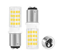 Culot BA15D, LED à double contact, 230V, 3W (équivalent à une ampoule halogène de 40W), ampoule de rechange pour machines à coudre, ampoule domestique, sans scintillement (Daylight White 6000k, 2pack)