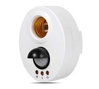 Culot E27 Détecteur de Mouvement Infrarouge, Veilleuse Economie D'Energie E27 LED Eteint Allumage Automatiquement pour Ampoule Bulbs 110-250V Capteur Lumière Socle Base Titulaire de la Lampe