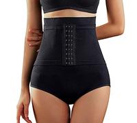 Culotte à 9 poitrines taille haute collection ventre mince collection de naissance pour femmes après gainage du ventre corset respirant taille fesses levage pantalon gainant latex corset high, Noir ,