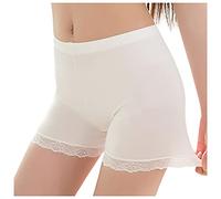 Culotte Anti-Transparence Femme Shorty Modèle À Porter Seul Ou en sous-Vêtement Basique pour Yoga, Sport, Robe Été Taille Haute Anti-Traces Confection Coton Doux Respirable