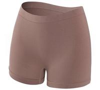 Culotte Anti-Transparence Femme Shorty Modèle À Porter Seul Ou en sous-Vêtement Basique pour Yoga, Sport, Robe Été Taille Haute Anti-Traces Confection Coton Doux Respirable (Kaki,M)
