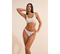 Culotte bikini en coton - Coton 360 - M - Blanc - Femme - Etam