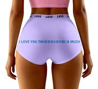 Culotte Bikini Femme en Dentelle Douce avec Imprimé Floral Saint-Valentin Confortable Respirante pour Les Jais (Purple, M) #51