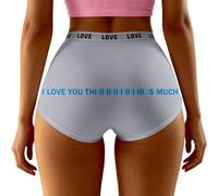 Culotte Bikini Femme en Dentelle Douce avec Imprimé Floral Saint-Valentin Confortable Respirante pour Les Jais (Grey, XL) #51