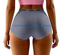 Culotte Bikini Femme en Dentelle Douce avec Imprimé Floral Saint-Valentin Confortable Respirante pour Les Jais (Dark Gray, L) #51