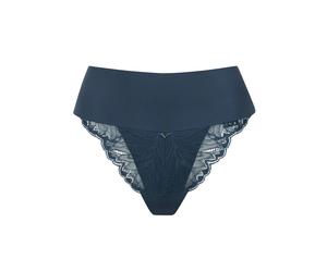 Culotte brÃ©silien Ã©chancrÃ© taille haute femme Lisca Charisma Bleu 40