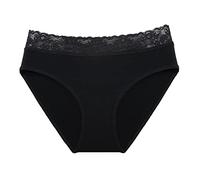 Culotte confortable en dentelle pour femme - Culotte hipster extensible sans couture pour un confort tout au long de la journée, Noir , XXL