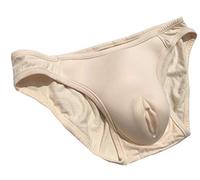 Culotte Control Gaff conçue pour les hommes Crossdressing Aide à couvrir et dissimuler les organes génitaux masculins Parfait aussi bien pour les Crossdress, Drag Queens (XXL, Beige)