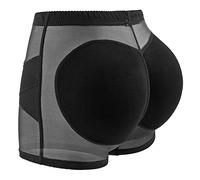 Culotte Couleur Chair Femme Leggings Femme Blanc Pantalon ventre femmes fesses fesses fesses hanche levage pantalon avec coussinets Pp pêche hanche plat Angle taille Corset Minceur Femme (Black, M)