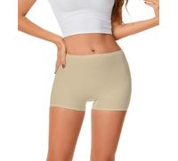 Culotte Courte de Sécurité Shorty Chair Femme Frais Doublure Coton Moulant sans Couture Respirante - 123R2 Nude S