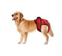 Culotte Courte Hygiénique pour Chien Grande Couche Adaptée pour Satsuma Labrador, Pantalon Physiologique Lavable pour Chien De Compagnie Fournitures De Soins Infirmiers(Red,XL)
