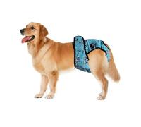 Culotte Courte Hygiénique pour Chien Grande Couche Adaptée pour Satsuma Labrador, Pantalon Physiologique Lavable pour Chien De Compagnie Fournitures De Soins Infirmiers(Blue,M)