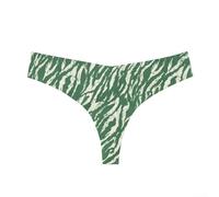 Culotte de bikini en polyester sans couture pour femme conçue avec une longueur régulière et une élasticité modérée pour un confort tout au long de la journée (M, vert foncé)