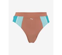 Culotte de bikini Puma Swim High Waist rose pêche blanc bleu femme - L