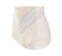 Culotte de compression fluide double couche pour le ventre femme taille haute sans soie bactéricide pantalon en plastique léger pour femme sous-vêtements de graisse, beige, XL