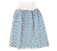 Culotte de Couche Garçon Fille Taille Haute en Coton Pur, Pliable | Buckle Cachée Fixe, Ajustement Élastique Confortable, Bleu et Blanc, pour Jeux Intérieurs et Crèche