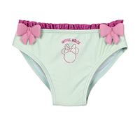 Culotte de Maillot de Bain Enfant Minnie Mouse - Bleu - 24 Mois - Tissu à Séchage Rapide - Bas de Maillot avec Noeuds Roses - Produit Original Conçu en Espagne