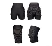 Culotte de Protection Hanches et Coccyx pour Ski Débutant - Short Compression EVA Flexibles - Idéal Glisse Neige - Taille L(S-Knee braces)