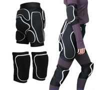 Culotte de Protection Skateur Nylon Spandex Respirant | Structure compression souple, pour liberté totale mouvement, squat et virages restriction(M-Set)