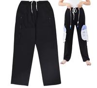 Culotte de soins d'incontinence avec poches cachées pour cathéter et néphrostomie, pantalon de poche d'urine discret pour adultes