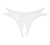 Culotte Dentelle Blanche Sexy Coquine Culotte Femme Dentelle Micro Ficelle Lingerie Pas Cher Érotique Sexy String Hot Fendue Vêtements Short Ficelle