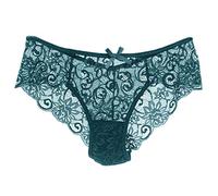 Culotte Dentelle Femme Sexy, Slips Femme Taille Mi-Haute Découpe Solide Transparent Élasticité sous-Vêtements avec Noeud Invisible Respirants et Confortables Chic et Charmant de Mode Culottes