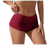 Culotte Dentelle Femme Taille Haute Boxer Sexy Push Up sous Vetements Chic Et élégant Extensible Confortables Douces pour Femmes Lingerie Shorty Casual sans Couture Couleur Unie Underwear